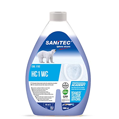 Hc1 Detergente Acido Disincrostante Per La Manutenzione Quotidiana Del Wc, Con Sistema Giusta Dose