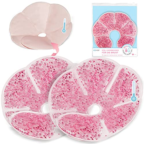Icehof Cuscinetti Refrigeranti Per Allattamento Al Seno [2X] Con Sacchetto Per La Conservazione, Cuscino Refrigerante Per Il Seno, Accessori Per L'All