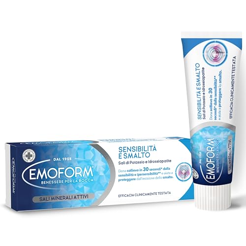 Emoform Dentifricio Sensibilità E Smalto Con Sali Di Potassio 75Ml - Dona Sollievo In 30 Secondi Dalla Sensibilità Ed Ipersensibilità E Aiuta A Proteg