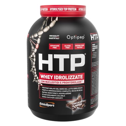 Ethicsport - Htp - Hydrolysed Top Protein - Barattolo Da 1950 G - Gusto: Cacao - Integratore Alimentare Di Proteine Del Siero Del Latte Isolate E Idro