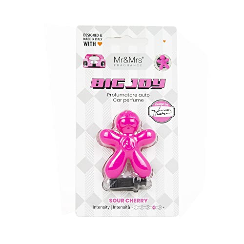 Mr&Mrs Fragrance, Profumatore Auto, Big Joy Fucsia, Fragranza Sour Cherry, Casa, Profumatori Auto
