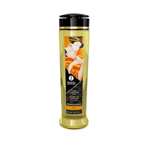 Shunga Olio Da Massaggio Stimolazione/Peach 257 G, Natural, 240 Millilitro