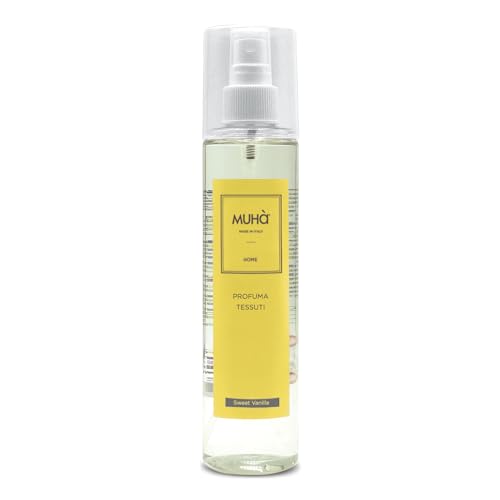 Muha' | Profuma Tessuti Spray, Fragranza Sweet Vanilla, Formato 250 Ml