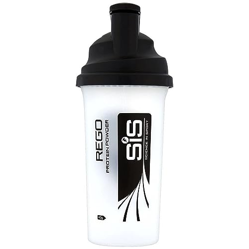 Science In Sport Sis Dopo L'Allenamento Shaker Proteine Per Frullati Proteici, Borraccia Proteine Con Tappo Nero A Vite Antigoccia, Trasparente, 700Ml