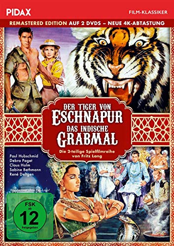 Der Tiger Von Eschnapur + Das Indische Grabmal - Remastered Edition (Neue 4K Ultra-Hd Abtastung) / Die Komplette 2-Teilige Abenteuerfilmreihe (Pidax F
