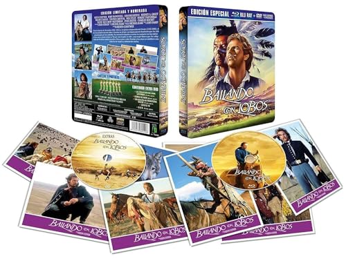 Bailando Con Lobos Bd + Dvd Edición Metálica Limitada+ 8 Postales 1990 Dance With Wolves