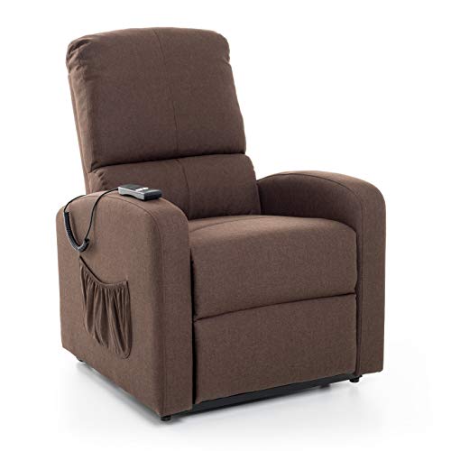 My_Living M0638L-09 Fiorella Lift Relax Poltrona, Blu/Marrone