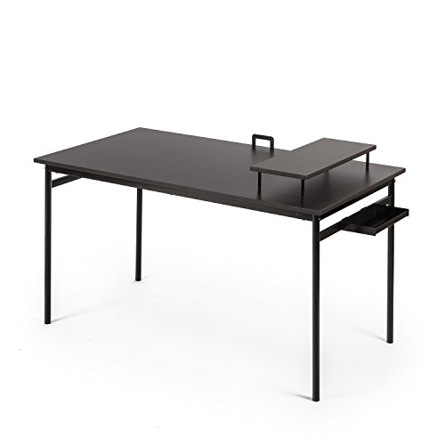 Zinus Olb-Ds-Pl55 Scrivania Per Computer, Metallo, Nero, 140 X 75 Cm