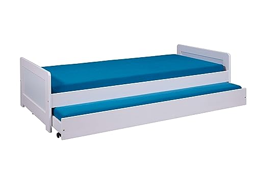 Inter Link - Letto A Scomparsa - Letto A Cassetti - Letto Con Contenitore - Letto In Legno Massiccio - 90 X 200 Cm - 2 Letti - Con Rete A Doghe - Vern