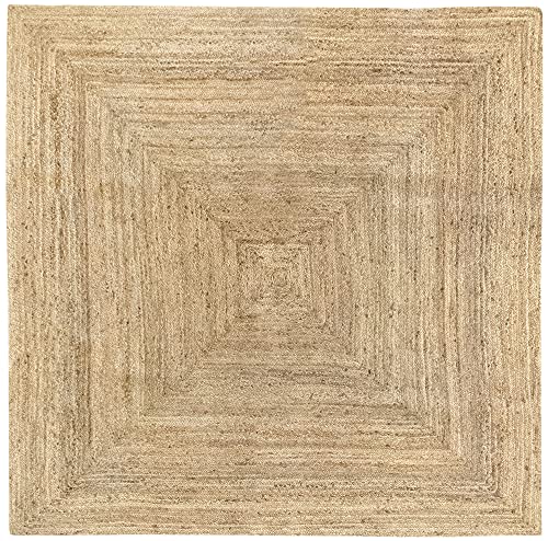 Hamid - Tappeto Di Iuta Alhambra Colore Naturale, Tappeti 100% Fibra Di Iuta, Intrecciato A Mano, Tappeti Per Soggiorno, Sala Da Pranzo, Camera Da Let