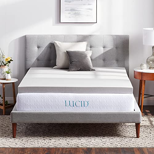Lucid 7,5 Cm Topper In Memory Foam Con Gel Rinfrescante E Fibra Di Bambù, Topper Piazze Francese 140X190 Cm