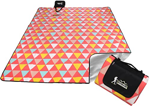Enero Camp Coperta Da Picnic – Coperta Pieghevole Per Esterni Con Maniglia – Coperta Da Spiaggia Con Schienale In Alluminio – Tappetino Da Campeggio –