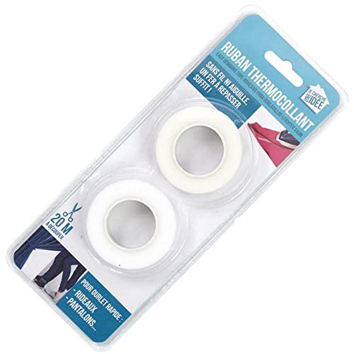 Je Cherche Une Idee Rotolo Di Nastro Per Orli, 10 M, Confezione Da 2, Bianco