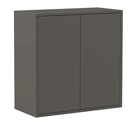 Iconico Home Qbe Cubo Da Parete, 1 Ripiano, Con 2 Ante Apertura A Pressione, Ingresso, Soggiorno, Camera Da Letto, Cameretta Ragazzi, Studio, 75X35Xh7