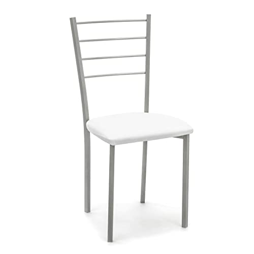 Wink Design Jen Evo White Set Di 4 Sedie Sedia, Grigio, Bianco, H88 X 40 X 40 Cm