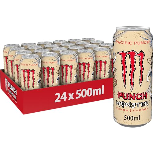 Monster Energy Pacific Punch, Bevanda Energetica Dal Gusto Eccezionale Con Miscela Energetica E 160 Mg Di Caffeina, 24 Lattine Da 500 Ml