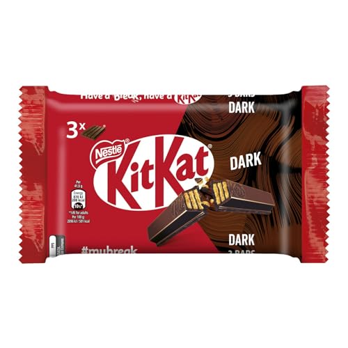 Nestle Kitkat Dark Wafer Ricoperto Di Cioccolato Fondente, 124.5G