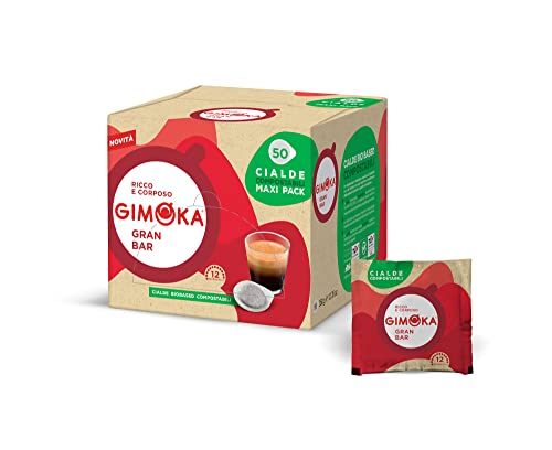 Gimoka - Compatibile Per Easy Serving Espresso - Cialde Ese 44-50 Cialde - Gusto Gran Bar Intenso - Intensità 12 - In Carta Compostabile
