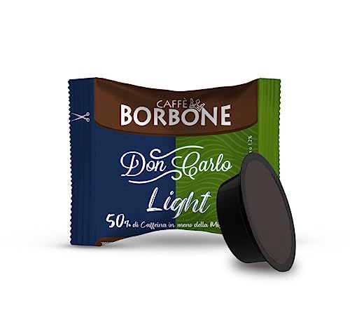 Caffè Borbone Don Carlo Miscela Light, 50% Di Caffeina In Meno Della Miscela Blu - 50 Capsule - Compatibili Con Macchine Lavazza* A Modo Mio*