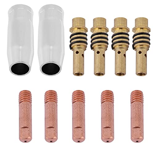 11Pcs Punte Di Contatto Titolari Ugelli Saldatore Mig Kit Di Saldatura Accessori Per Pistola Torcia 15Ak