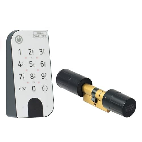 Burg-Wächter - Serratura Elettronica Per Porte Di Casa, Funzionamento Con Codice Numerico, App O Chiave Radio, Cilindro Incluso, Entry Home 2.0