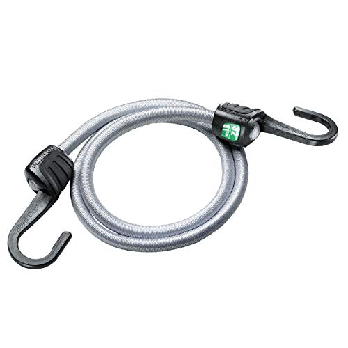 Master Lock 3034Eurdat Cavi Elastici Con Ganci Rinforzati Corda 80 Cm Gancio In Acciaio Adatto Per Giardinaggio, Trasporto, Trasloco, Campeggio, Grigi