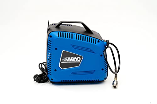 Abac Compressore D'Aria Portatile Handy, Compressore Aria Oil-Free, Pressione Massima 8 Bar, Potenza 1.5 Hp, Inclusa Pistola Di Gonfiaggio, Senza Serb