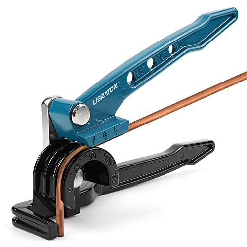 Libraton Curvatubi Manuale, Piegatubi Rame 180 Gradi, 3 In 1 Pinza Piegatrice Per Tubo, Para Piegare Il Tubo In Rame, Alluminio, Ottone E Acciaio Sott