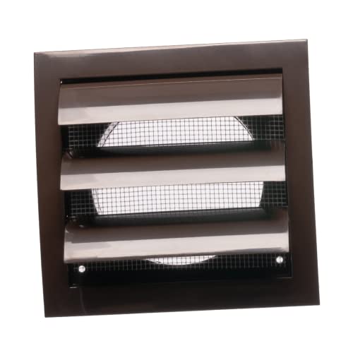 Ø 100Mm Griglia Di Ventilazione Con Zanzariera - Griglie D'Aerazione Con Alette A Gravità - Plastica Abs Marrone