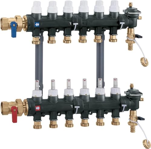 Caleffi - Gruppo Collettori In Materiale Composito Premontato, Caleffi 671 - Da 1'', 4 Attacchi