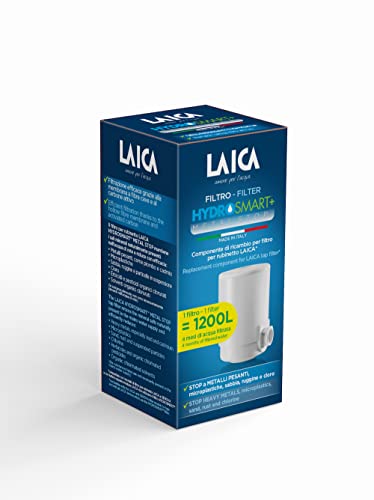 Cartuccia Filtro Acqua Di Ricambio Hydrosmart+™ Metal Stop Laica - Compatibile Con Filtro Rubinetto Laica E Filtro Rubinetto Genova - 4 Mesi Di Acqua 