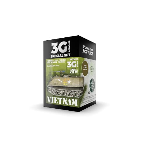 Ak Interactive - Vietnam Camouflage Colors For Jungle Colors Set