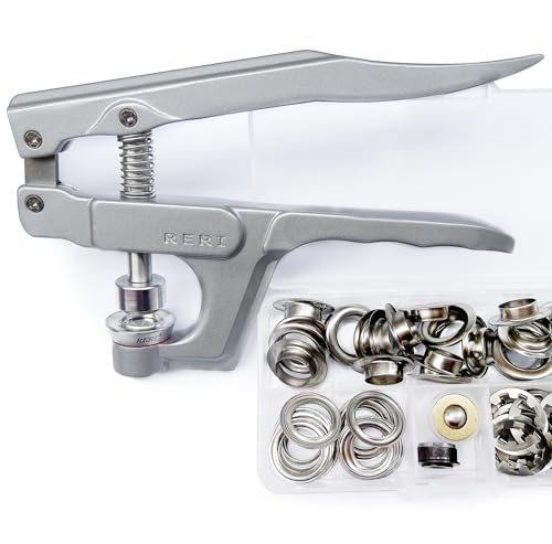 Set Di Occhielli Con Attrezzi Silver Φ14 Mm, Set Di Occhielli Con Strumento Di Regolazione Occhielli Per Lacci, Vestiti, Zaino, Pelle Scarpe