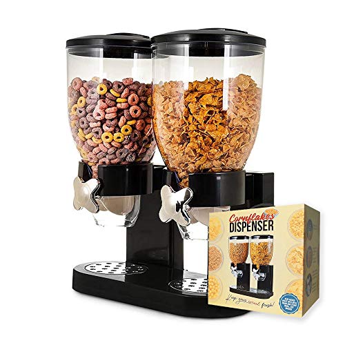 United Entertainment, Dispenser Triplo Per Cereali, Cornflakes E Müsli Schwarz - Doppelspender