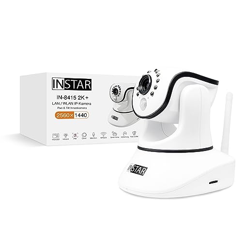 Instar In-8415 2K+ Bianco - Telecamera Di Sorveglianza Lan/Poe/Wlan Con Ia (Ai) - Telecamera Ip Controllabile - Wpa3 - Wifi 2,4 E 5 Ghz - Utilizzo In 