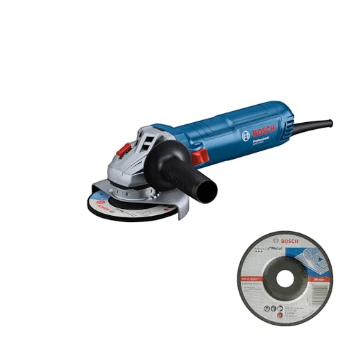 Bosch Professional Smerigliatrice Angolare A Filo Gws 12-125 (Ø Disco: 125 Mm, 1200 W Potenza, Protez. Riavvio Accidentale, Incl. Mola Sbavo, Cuffia P