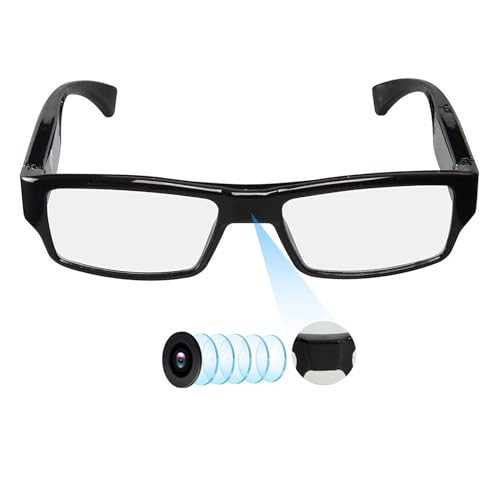 Hereta Occhiali Con Telecamera Spia Con Supporto Video Fino A 256 Gb Tf Card 1080P Videocamera Occhiali Videoregistratore Portatile (Inclusa Scheda Tf