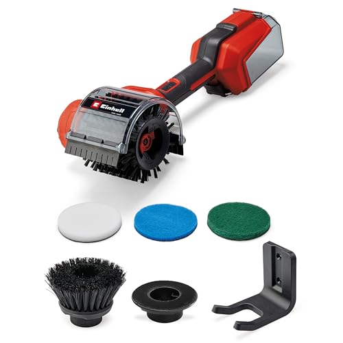 Einhell Spazzola Per Superfici Picobella 18/90 Power X-Change (18 V, Spazzola Pulizia Senza Fili, Protezione Spruzzi, Incl. 2 Spazzole, 3 Tamponi Di P