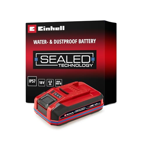 Original Einhell 18 V 4,0 Ah Sealed Power X-Change Plus (18 V, Impermeabile E Antipolvere, Classe Ip57, Uso Universale Con Tutti I Dispositivi Power X