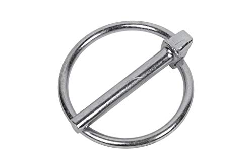 Doja Industrial | Coppiglie Ad Anello | Misure: 10 X 46 | 10 Pezzi | Copiglie Clip Agricoli | Acciaio Zincato | Perno A Scatto | Spine A Scatto | Uso: