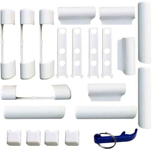 Siegenia, Set Di 4 Tappi Di Copertura Per Finestre In Pvc E Porta In Plastica Pvc, Favorit Kf3 Eb, El O, El U, S, W Kf, Colore Bianco