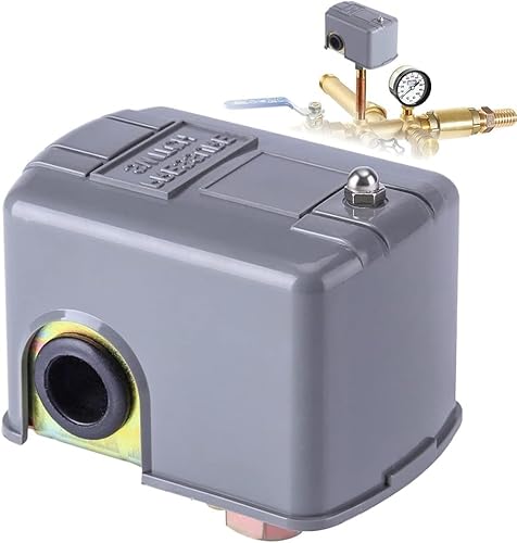 Candeon 40-60 Psi Pressostato Pompa Acqua, G1/4" Presostato Pressostato Acqua Acqua Pompa Pressostato Palo A Doppia Molla Regolabile Elettrico Interru