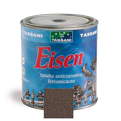 Tassani Smalto Antiruggine Ferromicaceo Anticorrosivo Protettivo 0,75 Lt (Marrone Grana Fine)