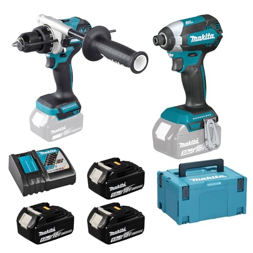Makita Combo Dtd153Z+Dhp486Z Bl 18V Lxt 5Ah 3 Bat. Makpac Marca