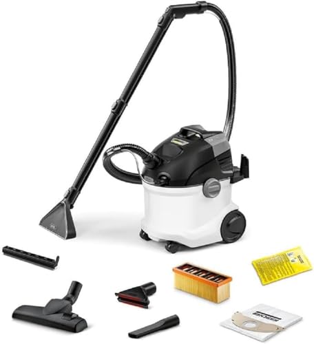Kärcher Se 5 - Lavatappeti, Tessuti E Moquette, Aspiratore Per La Pulizia Di Tessuti E Divani, Tappezzeria E Imbottiti, Completo Di Bocchetta Tessuti 