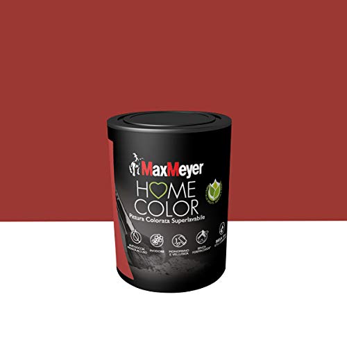 Maxmeyer Pittura Colorata Superlavabile Home Color Scarlet 0,75L