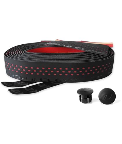 Nastro Manubrio Forato Dual Density Eleven, Nero/Rosso, Con Tappi