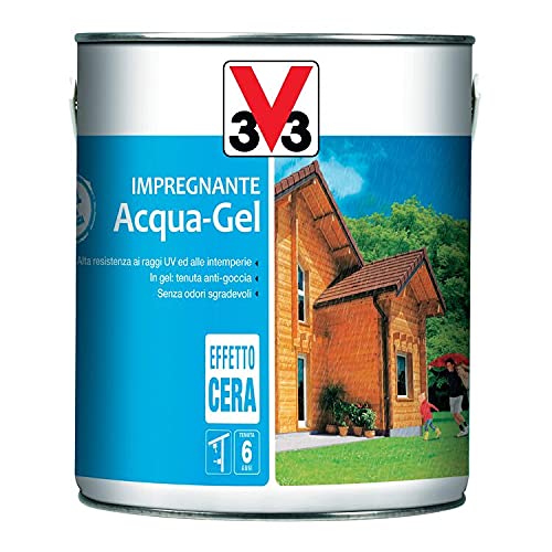 Impregnante Per Legno Ad Acqua V33 Expert - Colore Mogano - 750 Ml E 2,5 Ml. (750 Ml.)