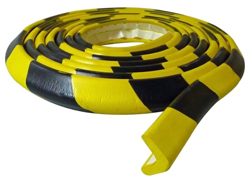 Protección De Esquinas De Espuma - Negro/Amarillo.30X30X8/5000.Pus300Nj