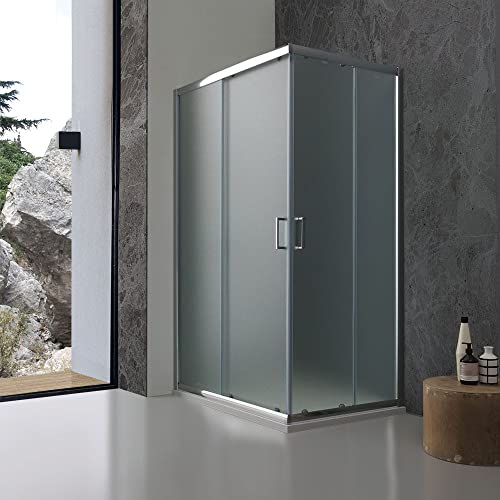 Kiamami Valentina Box Doccia 70X100 Cm Cristallo Opaco E Ante Scorrevoli | Giada